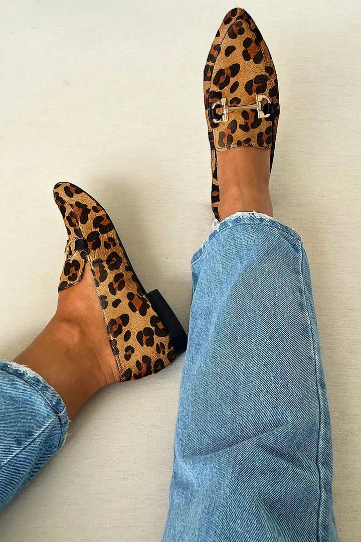 Gia - Elegantní mokasíny s leopardím vzorem