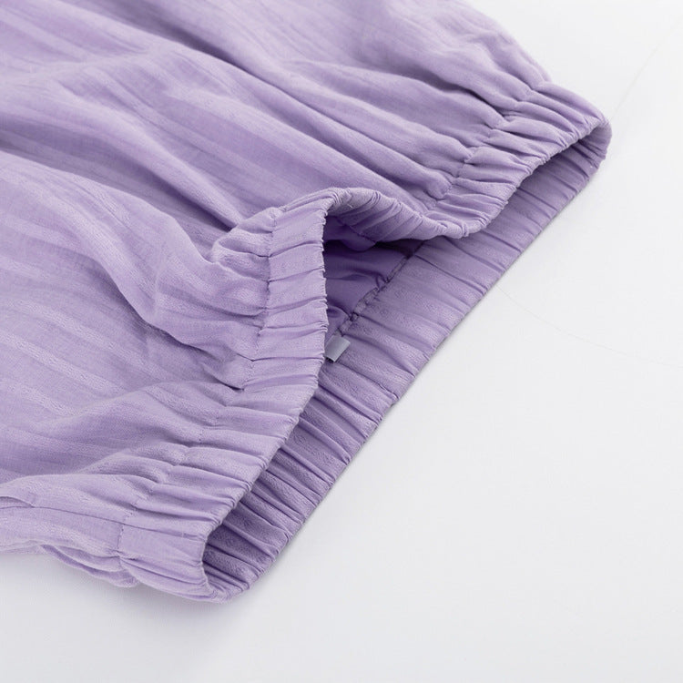 Viola - Set s knoflíkovanou košilí a vzdušnými šortkami
