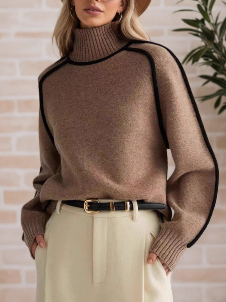 Donna | Elegantní svetr s vysokým límcem
