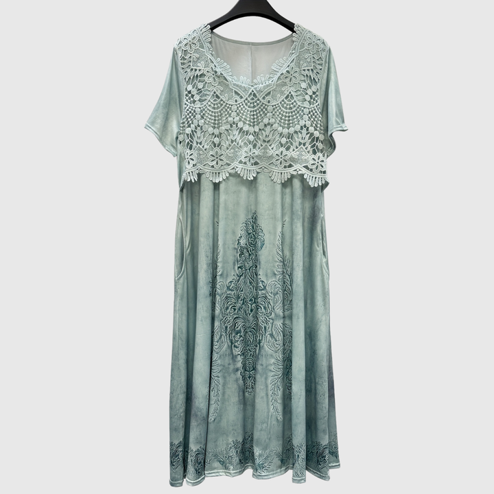 INDIGO | ELEGANTNÍ KVĚTINOVÉ MIDI ŠATY