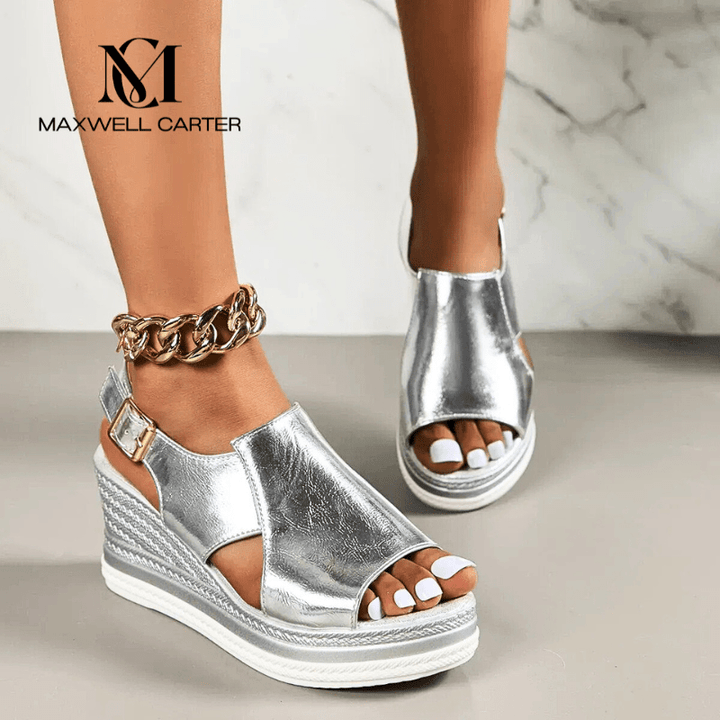Baylie - Stylové metalické sandály