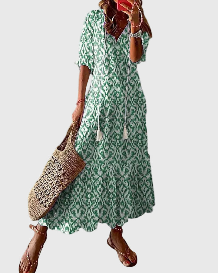Amalia | Letní maxi šaty ve vintage boho stylu
