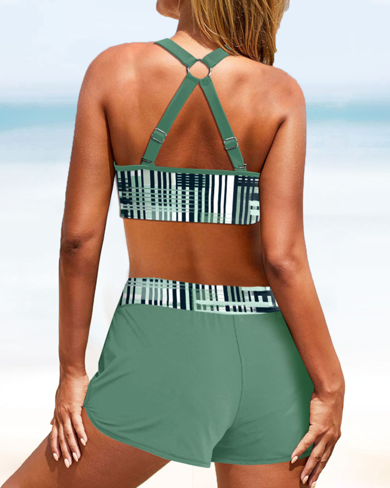 Janette - Žebrované bikiny s vysokým pasem