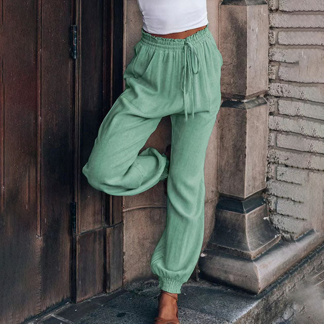 Kaeli – Elegantní kalhoty se stahovací šňůrkou