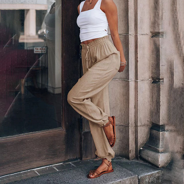 Kaeli – Elegantní kalhoty se stahovací šňůrkou