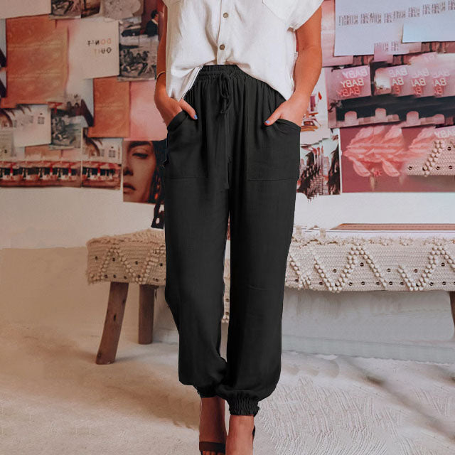 Kaeli – Elegantní kalhoty se stahovací šňůrkou
