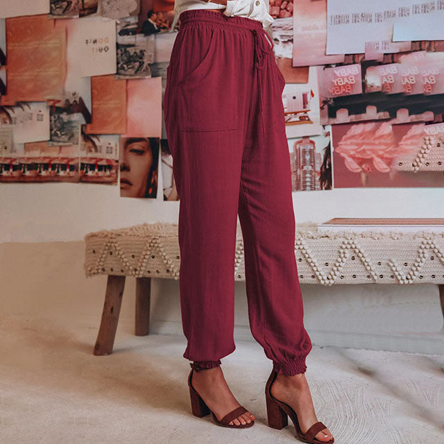 Kaeli – Elegantní kalhoty se stahovací šňůrkou