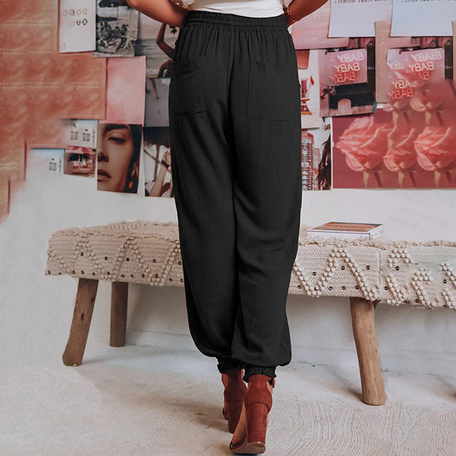 Kaeli – Elegantní kalhoty se stahovací šňůrkou