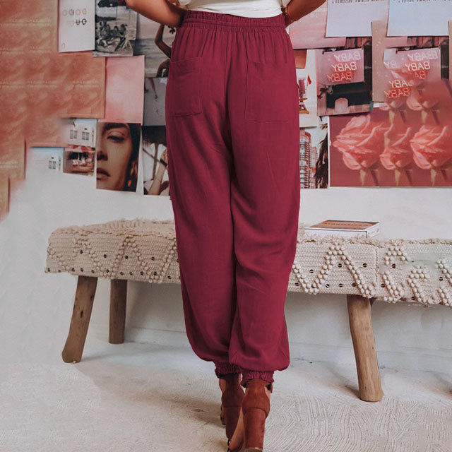 Kaeli – Elegantní kalhoty se stahovací šňůrkou