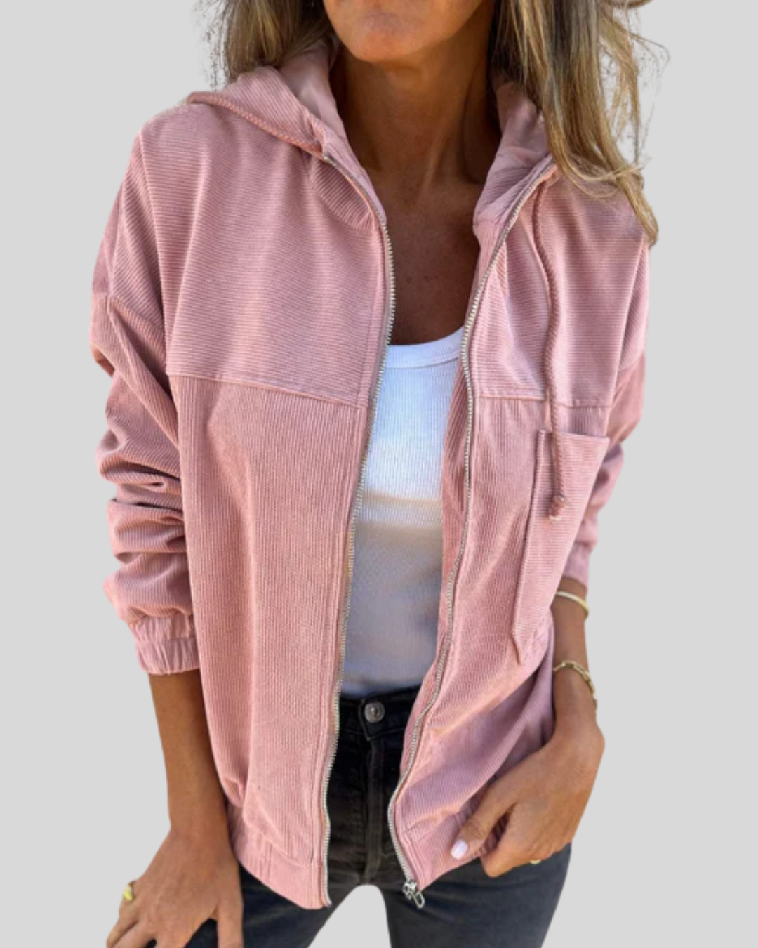 Mabel | Měkká vesta na zip