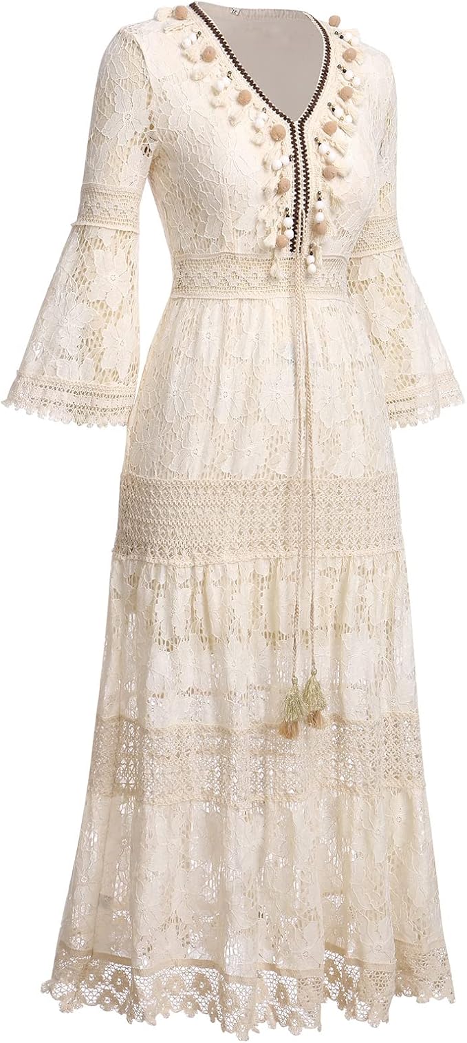Amary - Boho krajkové šaty