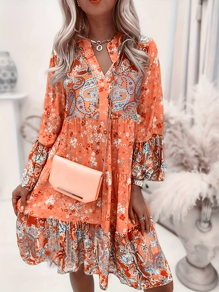 Eira - Vzorované boho šaty