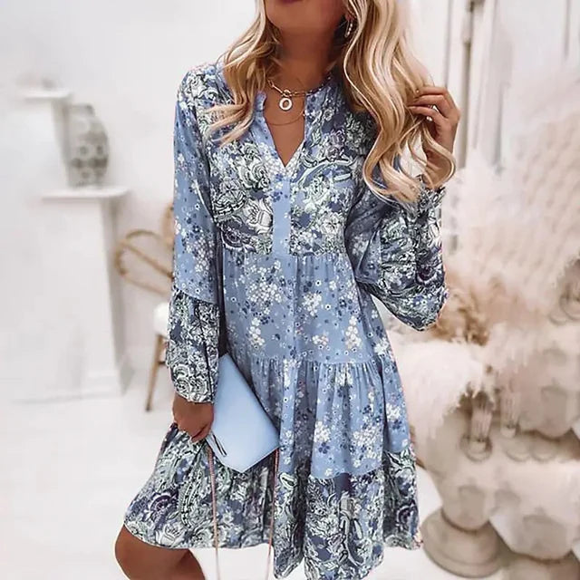 Eira - Vzorované boho šaty