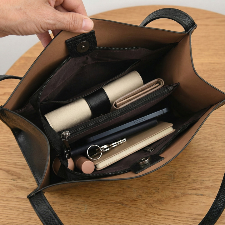 Elena™ | Elegantní kožená crossbody taška