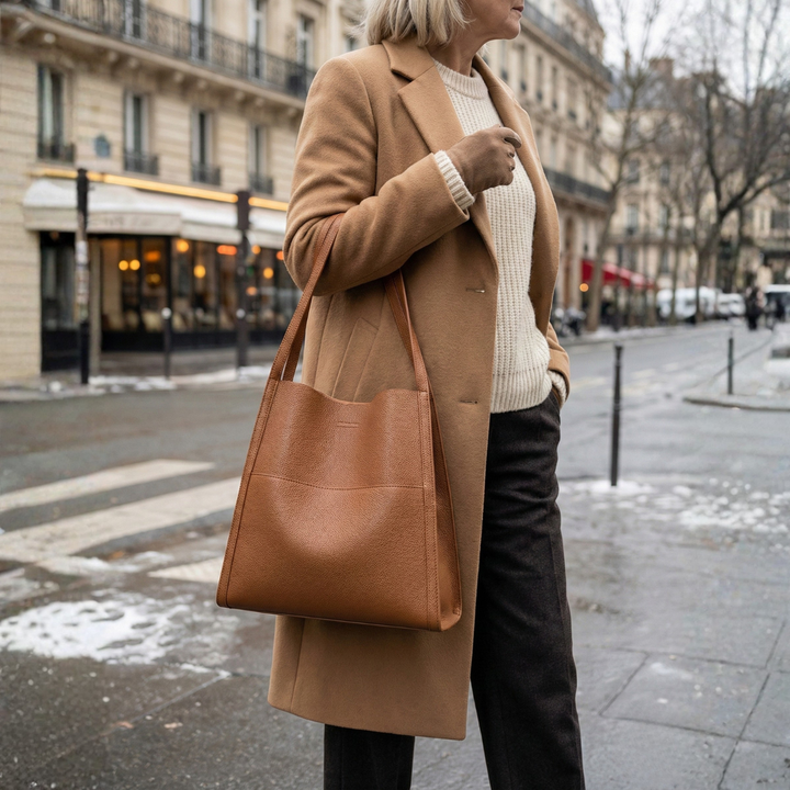 Elena™ | Elegantní kožená crossbody taška
