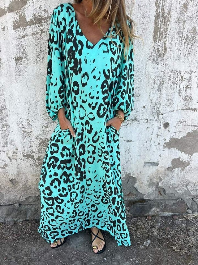 Jessa - Leopardí maxi šaty