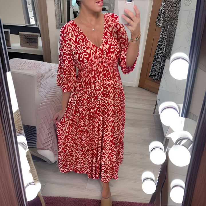 Lillia - Boho šaty s potiskem