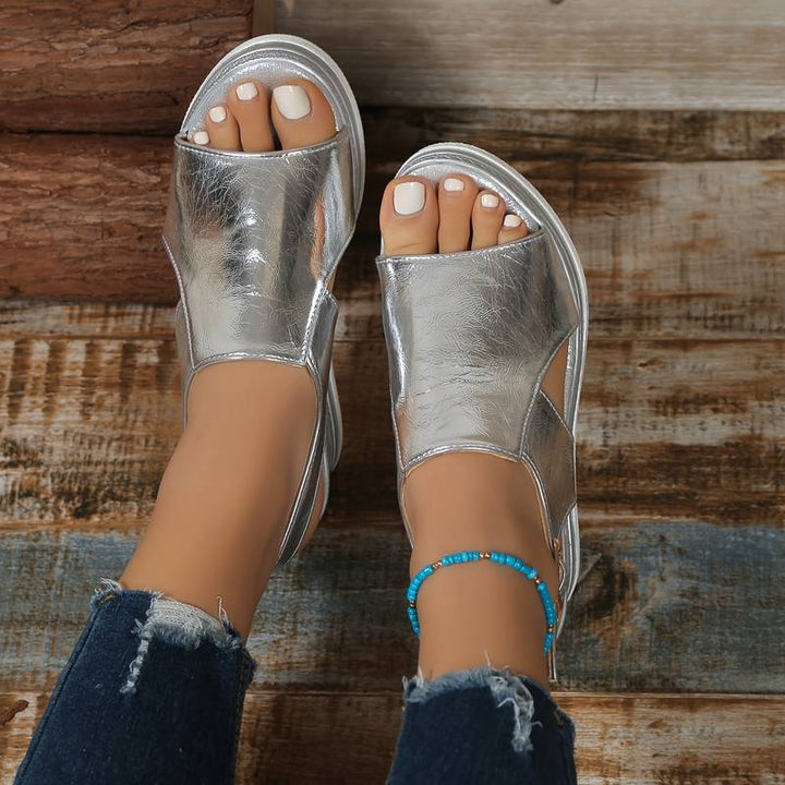 Baylie - Stylové metalické sandály