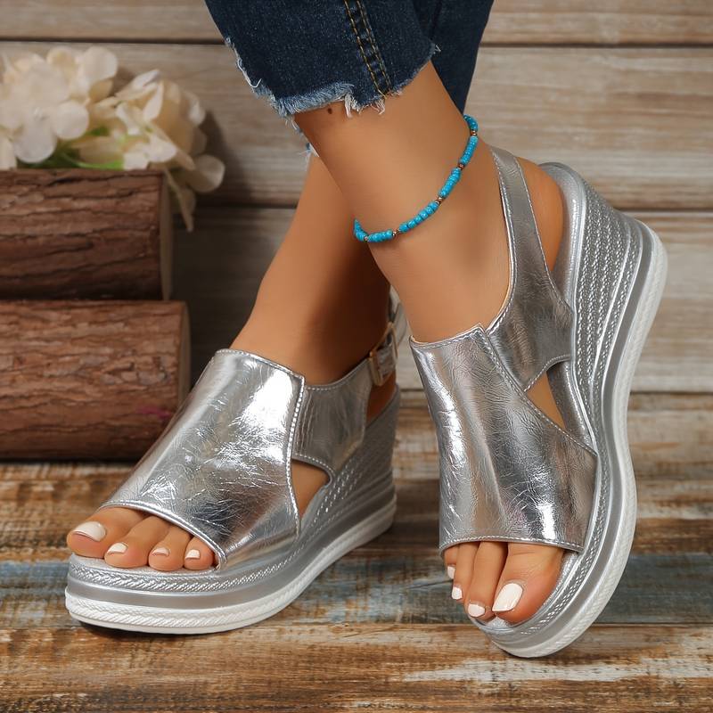 Baylie - Stylové metalické sandály