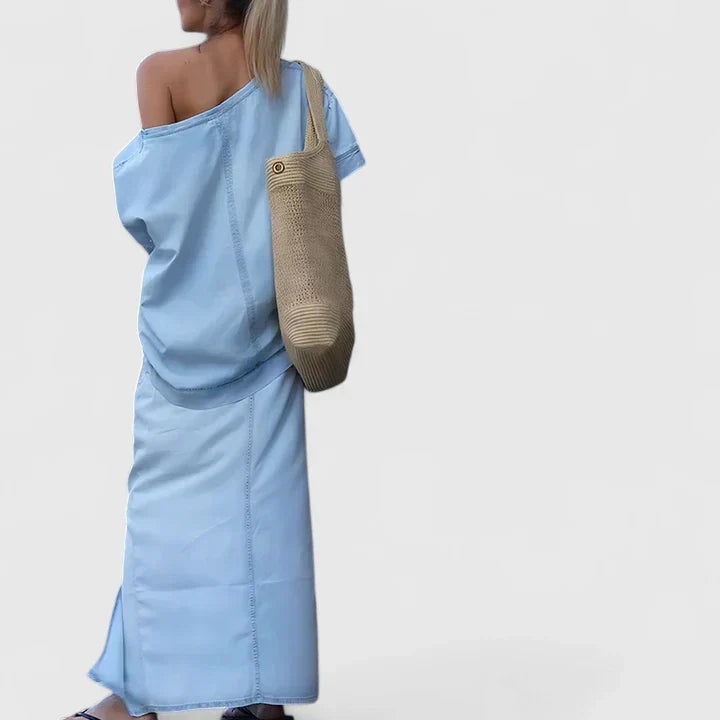 Averlynn | Elegantní komplet s maxi sukní